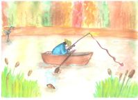 «Осенняя рыбалка», Курсанова Вера, 16 лет, рук. Егорова Л.Г., СОШ № 5